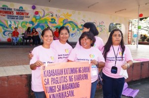 A group of PANTAWID PAMILYA parent-leaders from the city of Tacloban grabs the first place in the slogan contest.