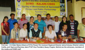 DSWD KALAHI-CIDSS Signing of MOA Private and Public Partnership