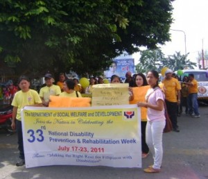 Parade during the opening of the Disability Prevention and Rehab Week