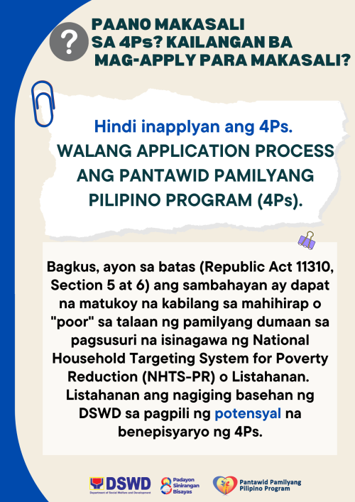 Paano Makasali Sa 4ps Kailangan Ba Mag Apply Para Makasali Field Office Viii 5200